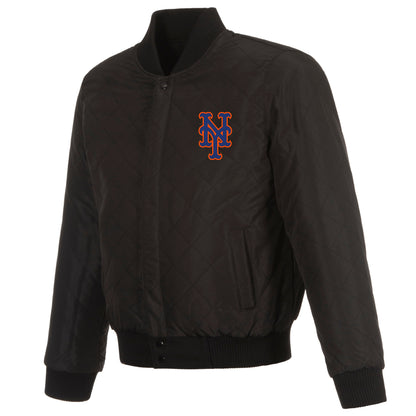 New York Mets Reversible Wool and Leather Jacket