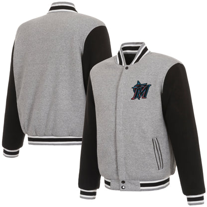 Miami Marlins Reversible Two-Tone Fleece Jacket