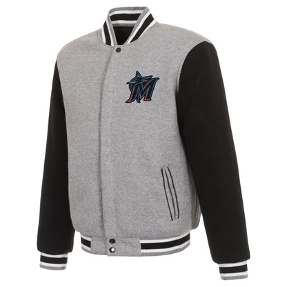 Miami Marlins Reversible Two-Tone Fleece Jacket