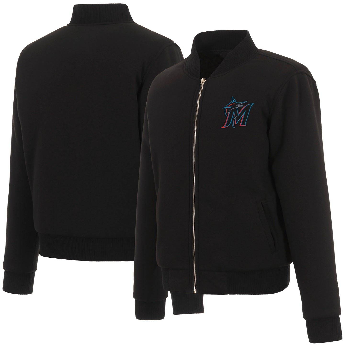 Miami Marlins Ladies Reversible Fleece Jacket