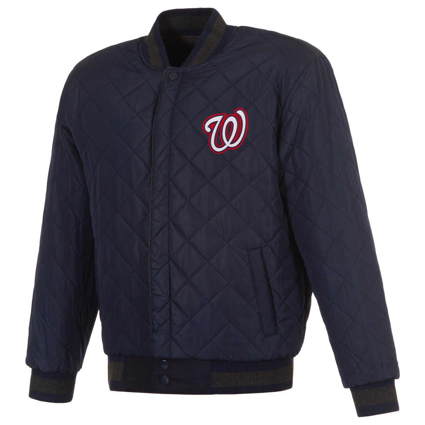 Washington Nationals Reversible Wool and Leather Jacket