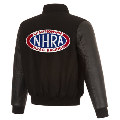 NHRA Reversible Wool and Leather Jacket