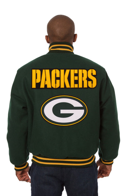 Green Bay Packers Embroidered Wool Jacket