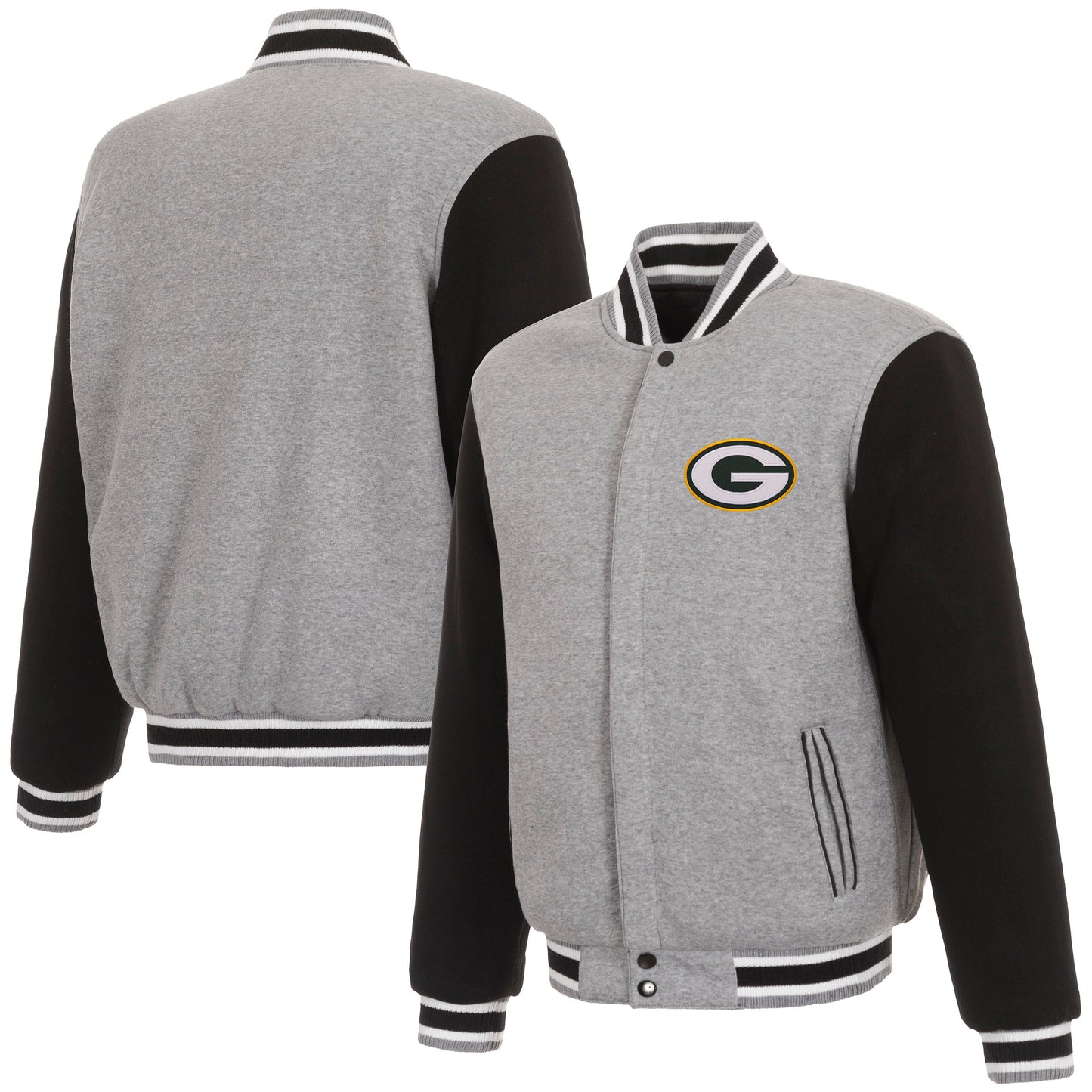 Green Bay Packers Reversible Two-Tone Fleece Jacket