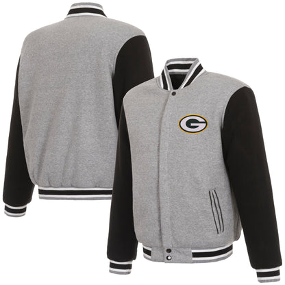 Green Bay Packers Reversible Two-Tone Fleece Jacket