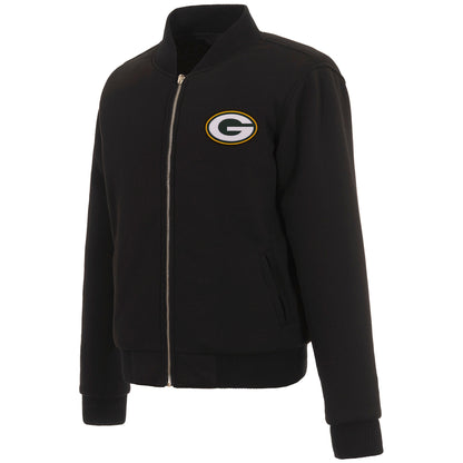 Green Bay Packers Ladies Reversible Fleece Jacket