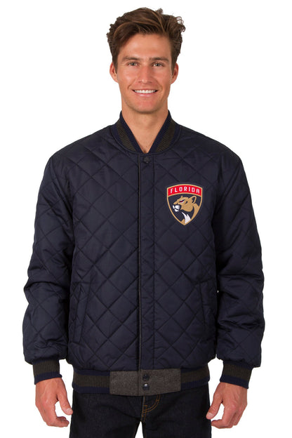 Florida Panthers Wool and Leather Reversible Jacket