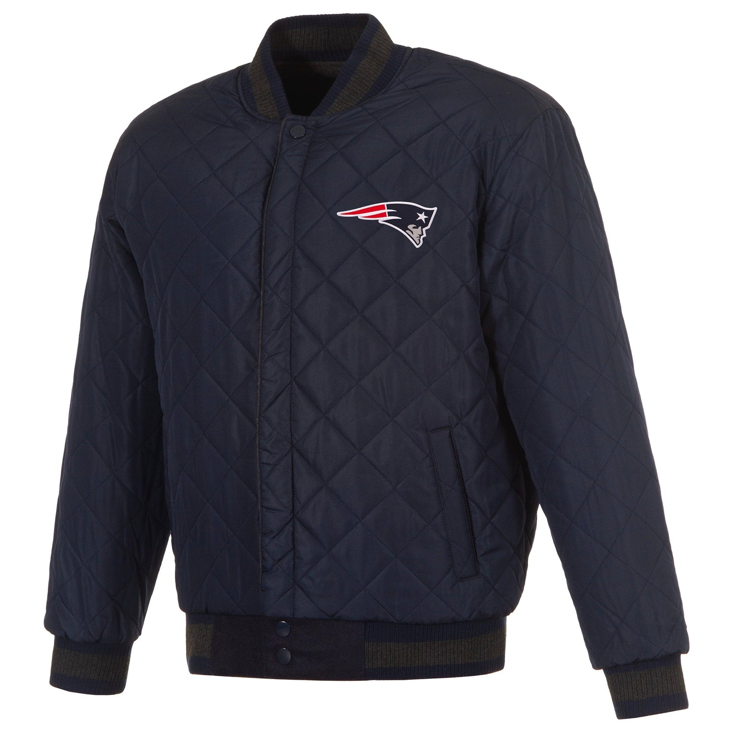 New England Patriots Reversible Wool and Leather Jacket