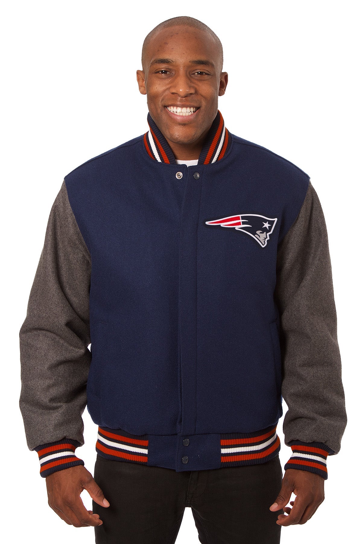 New England Patriots Embroidered Wool Jacket