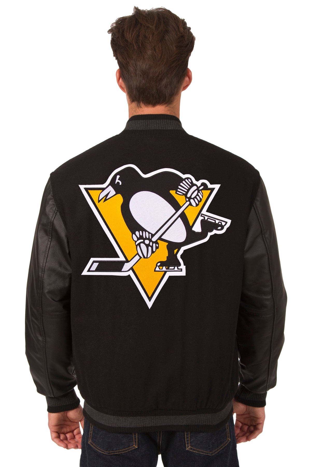 Pittsburgh Penguins Wool and Leather Reversible Jacket