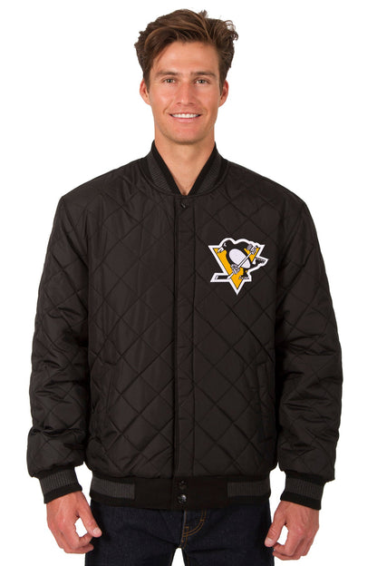 Pittsburgh Penguins Wool and Leather Reversible Jacket