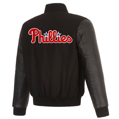 Philadelphia Phillies Reversible Wool and Leather Jacket