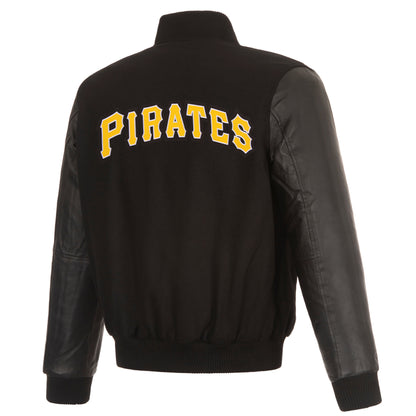 Pittsburgh Pirates Reversible Wool and Leather Jacket