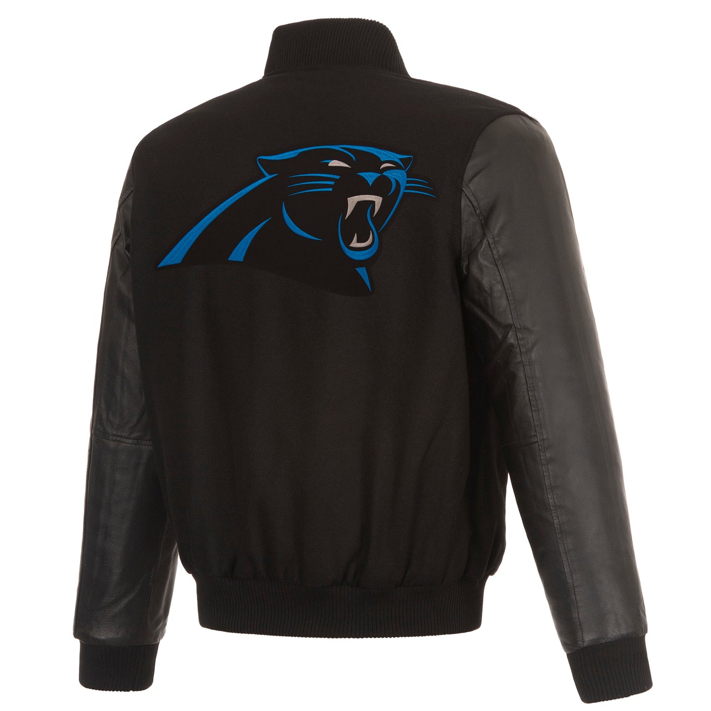 Carolina Panthers Reversible Wool and Leather Jacket