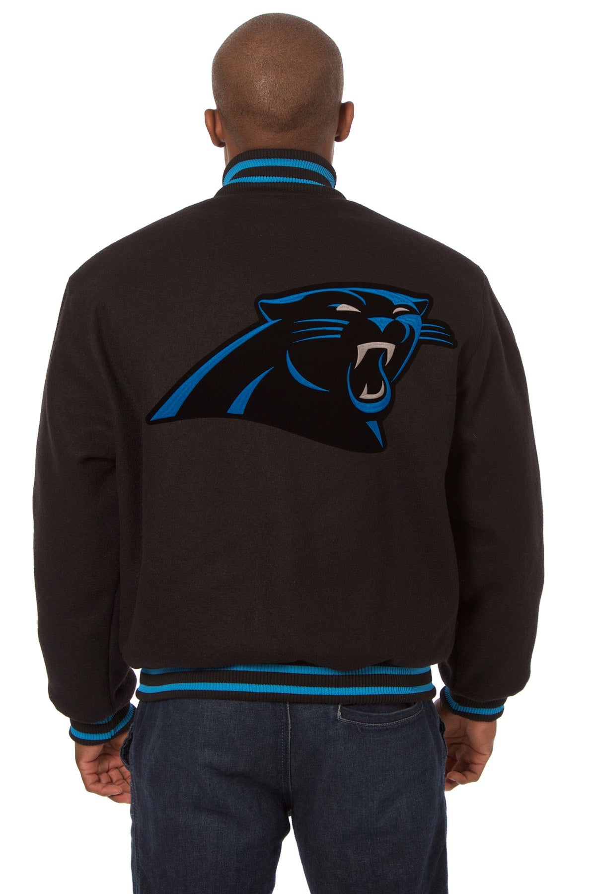 Carolina Panthers Embroidered Wool Jacket