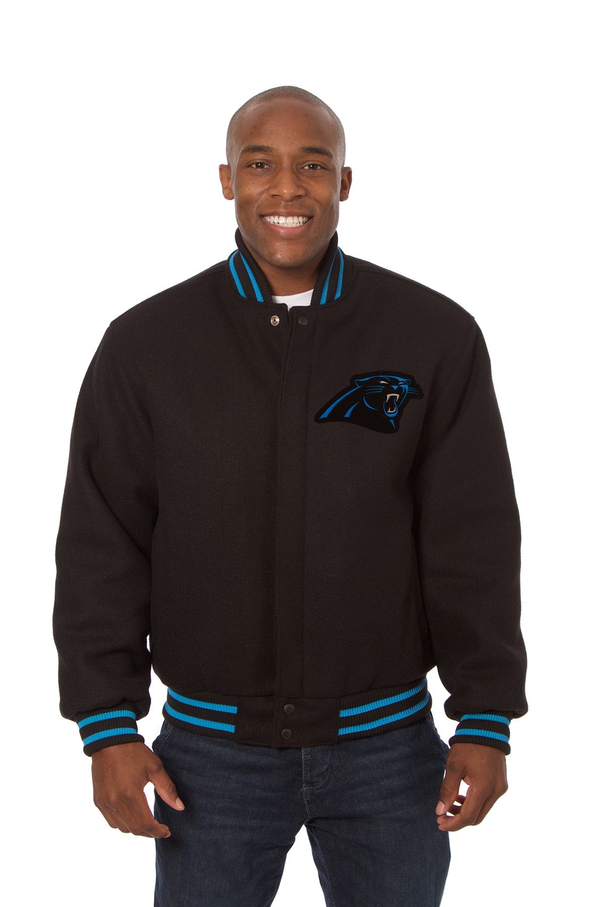 Carolina Panthers Embroidered Wool Jacket