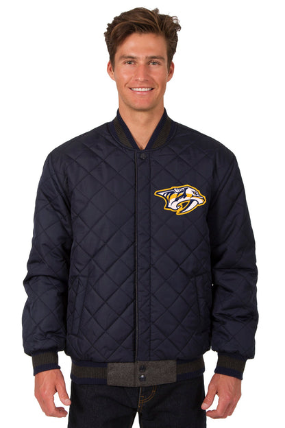 Nashville Predators Wool and Leather Reversible Jacket