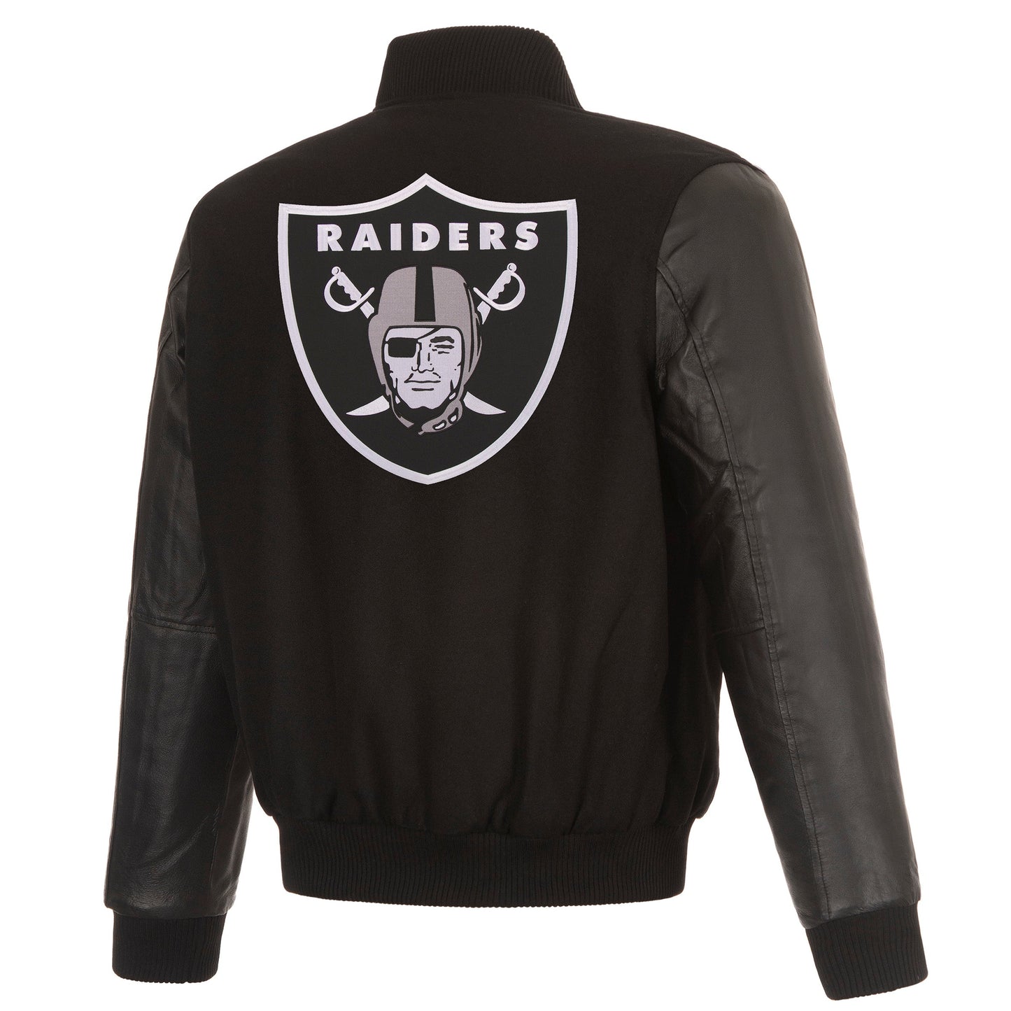Las Vegas Raiders Reversible Wool and Leather Jacket