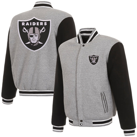 Las Vegas Raiders Reversible Two-Tone Fleece Jacket