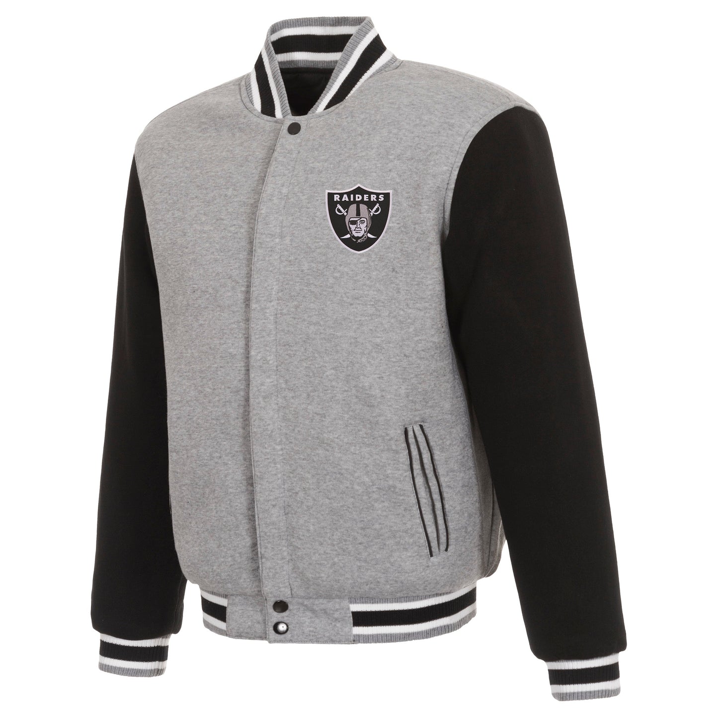 Las Vegas Raiders Reversible Two-Tone Fleece Jacket
