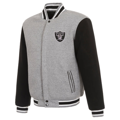 Las Vegas Raiders Reversible Two-Tone Fleece Jacket