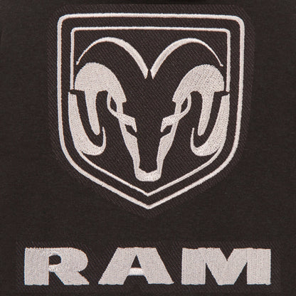 Ram Hooded Reversible Fleece Jacket with Faux Leather Sleeves