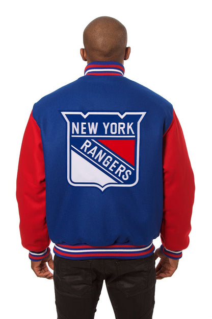 New York Rangers Embroidered Wool Jacket