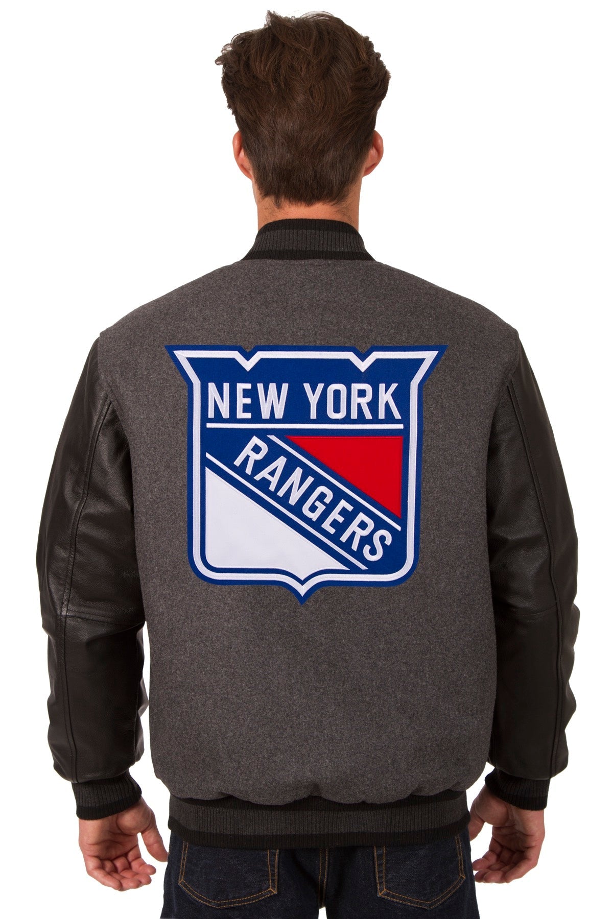 New York Rangers Wool and Leather Reversible Jacket