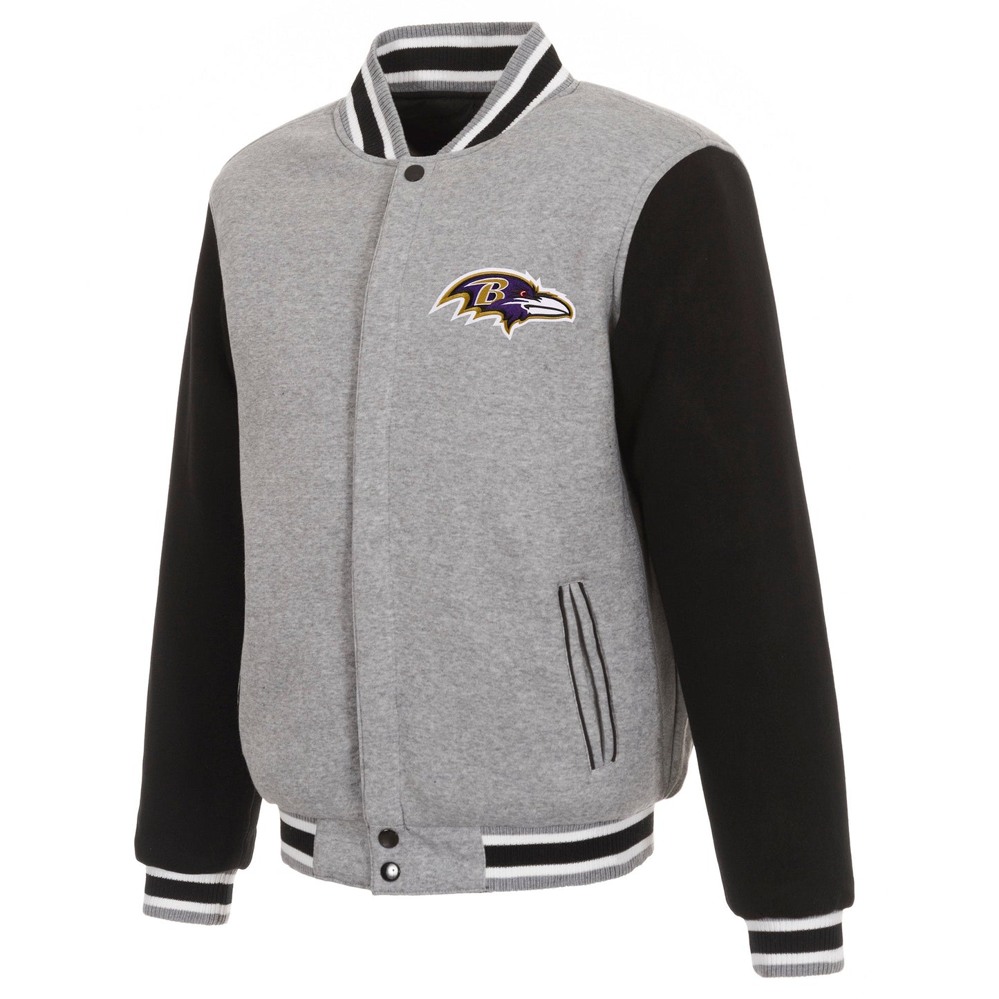 Baltimore Ravens Reversible Two-Tone Fleece Jacket
