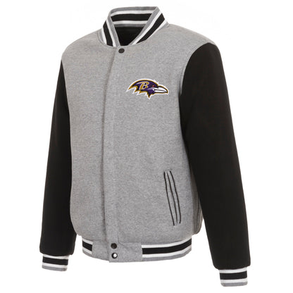 Baltimore Ravens Reversible Two-Tone Fleece Jacket