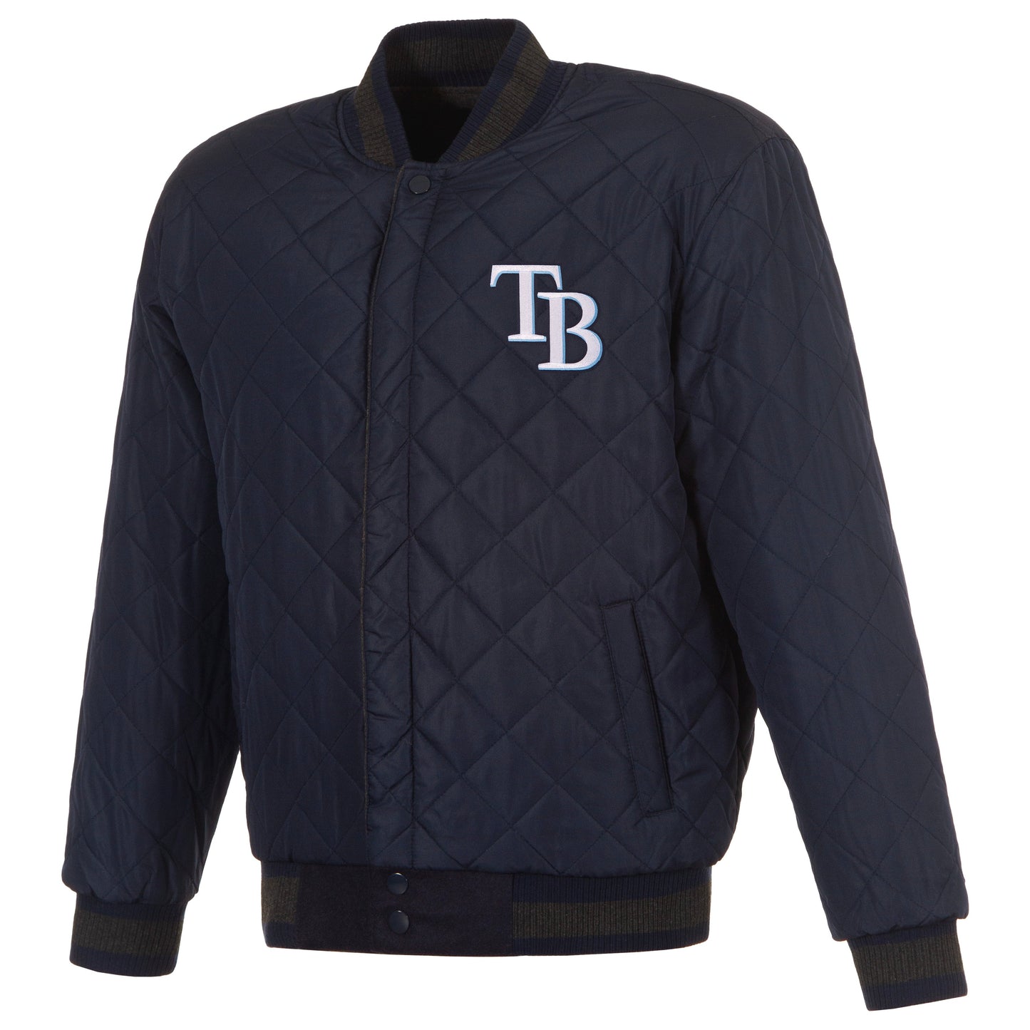 Tampa Bay Rays Reversible Wool and Leather Jacket