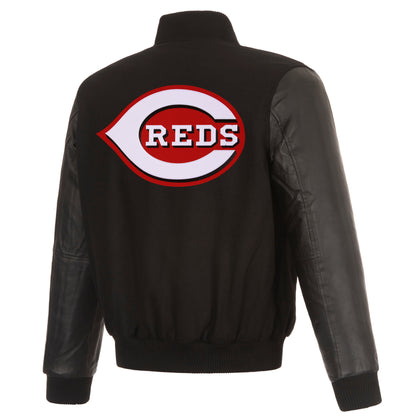 Cincinnati Reds Reversible Wool and Leather Jacket