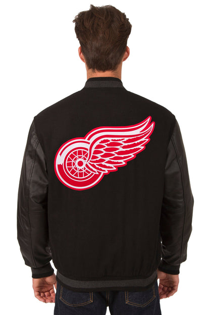 Detroit Red Wings Wool and Leather Reversible Jacket