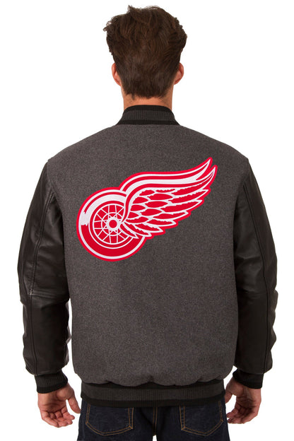 Detroit Red Wings Wool and Leather Reversible Jacket