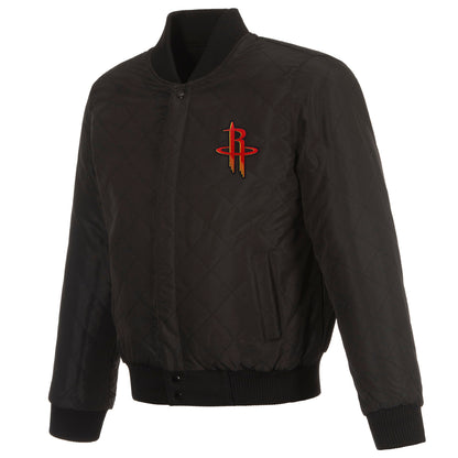 Houston Rockets Reversible Wool and Leather Jacket