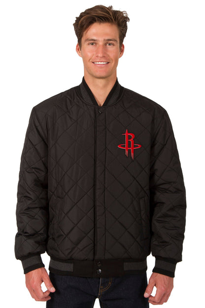 Houston Rockets Reversible Wool and Leather Jacket