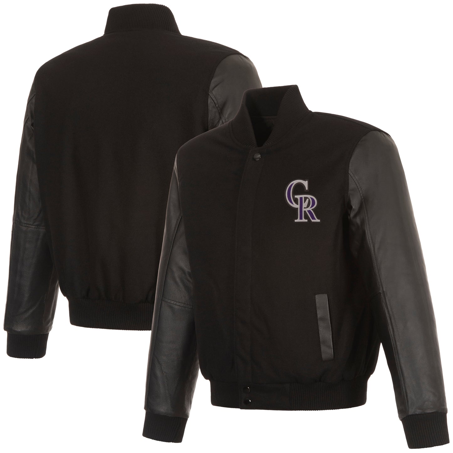 Colorado Rockies Reversible Wool and Leather Jacket