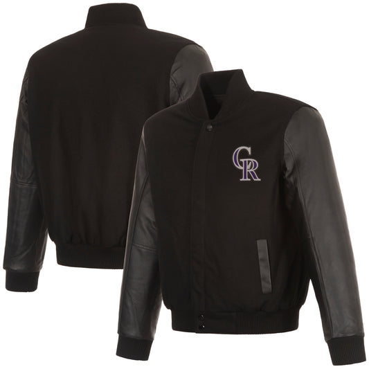 Colorado Rockies Reversible Wool and Leather Jacket
