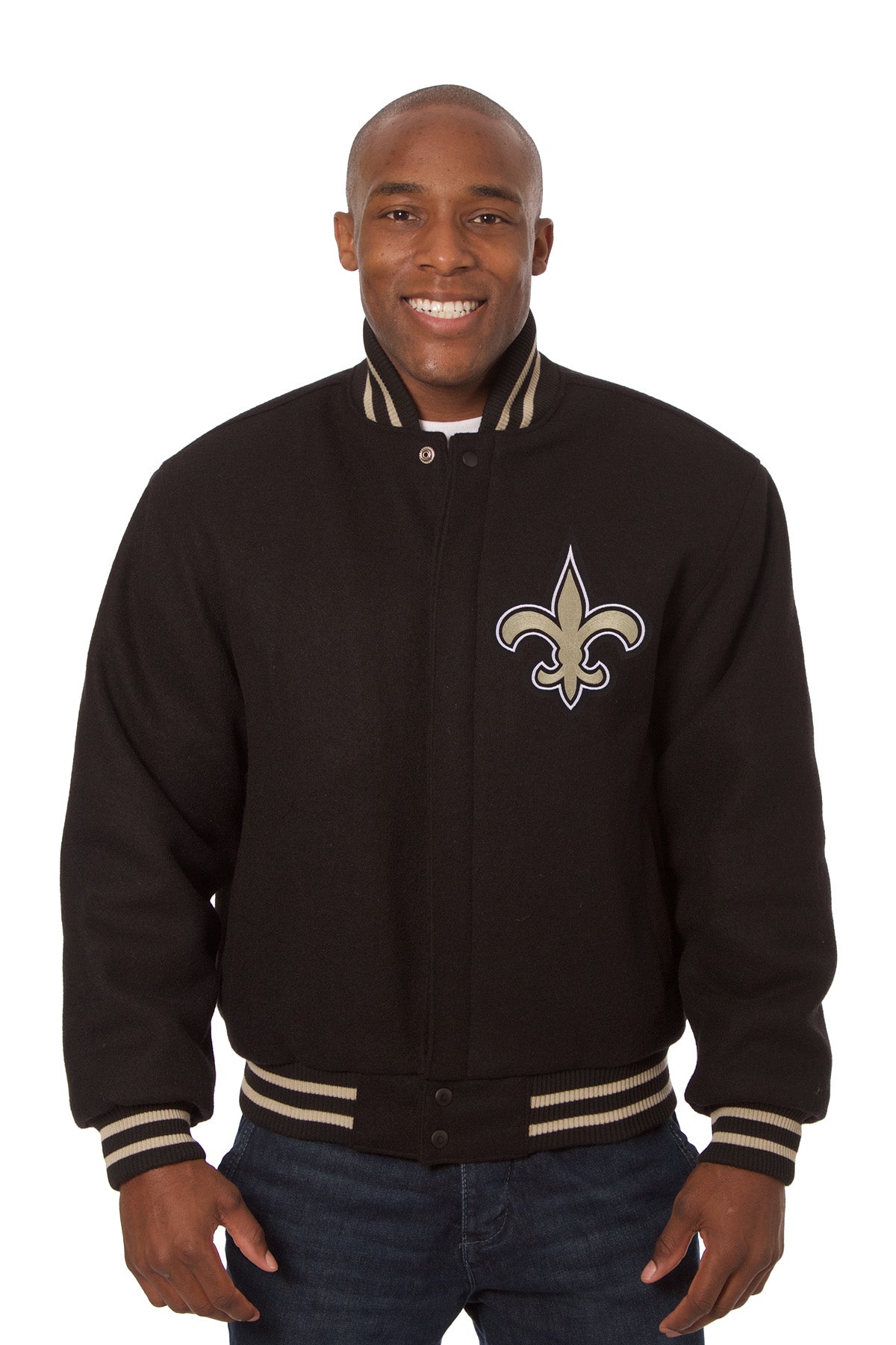 New Orleans Saints Embroidered Wool Jacket