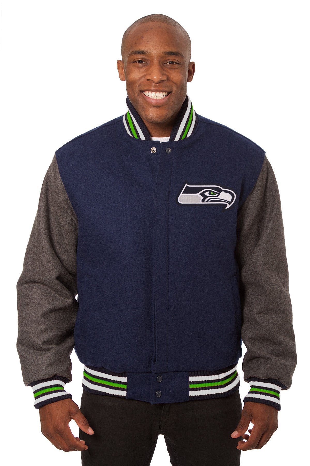 Seattle Seahawks Embroidered Wool Jacket