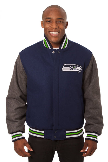 Seattle Seahawks Embroidered Wool Jacket