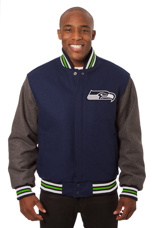 Seattle Seahawks Embroidered Wool Jacket
