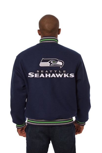 Seattle Seahawks Embroidered Wool Jacket