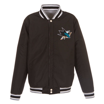 San Jose Sharks Reversible Two-Tone Fleece Jacket