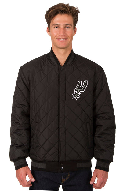 San Antonio Spurs Reversible Wool and Leather Jacket