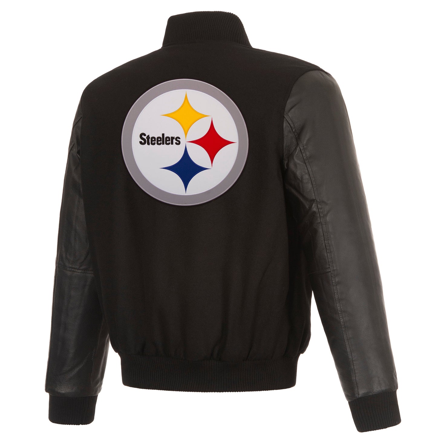 Pittsburgh Steelers Reversible Wool and Leather Jacket
