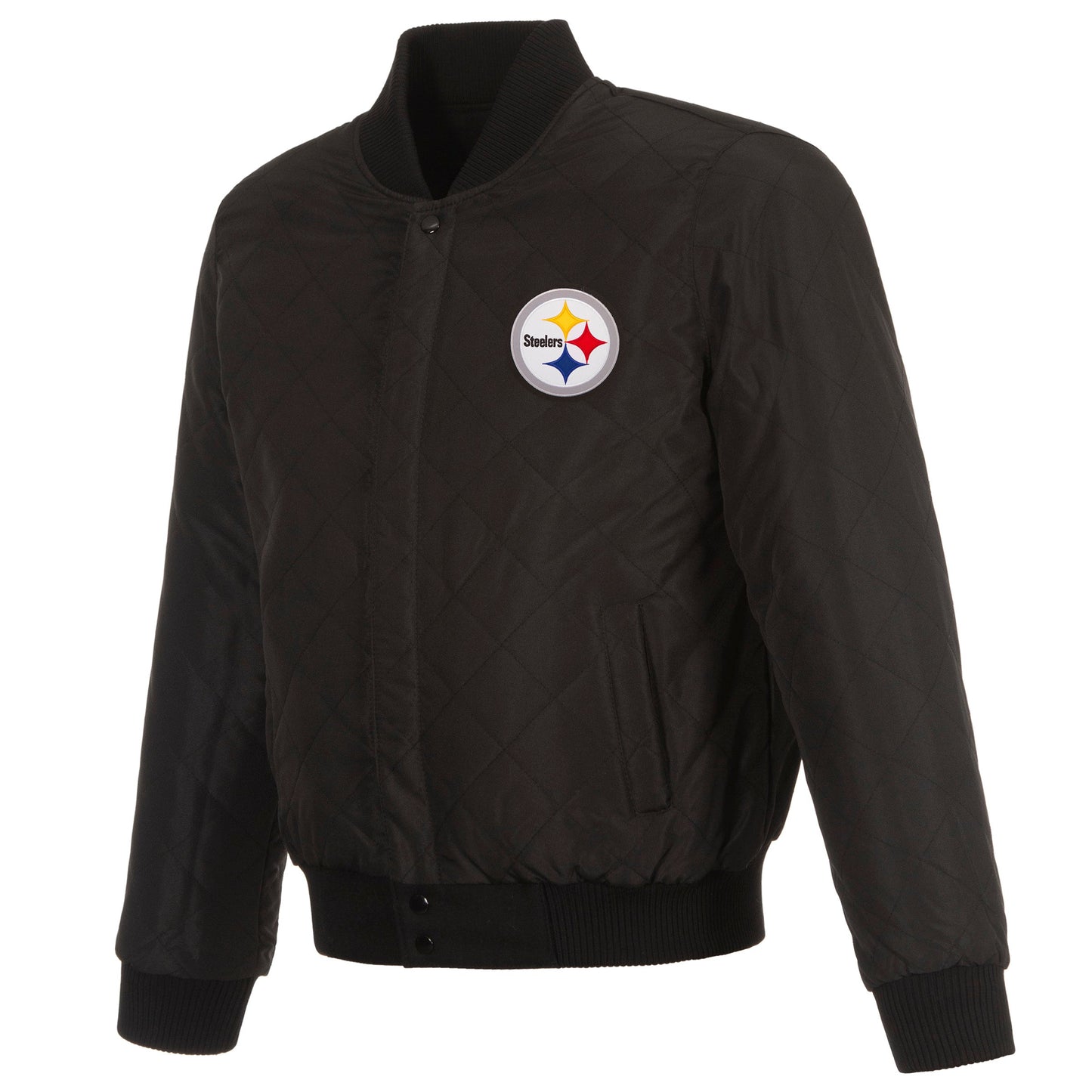 Pittsburgh Steelers Reversible Wool and Leather Jacket