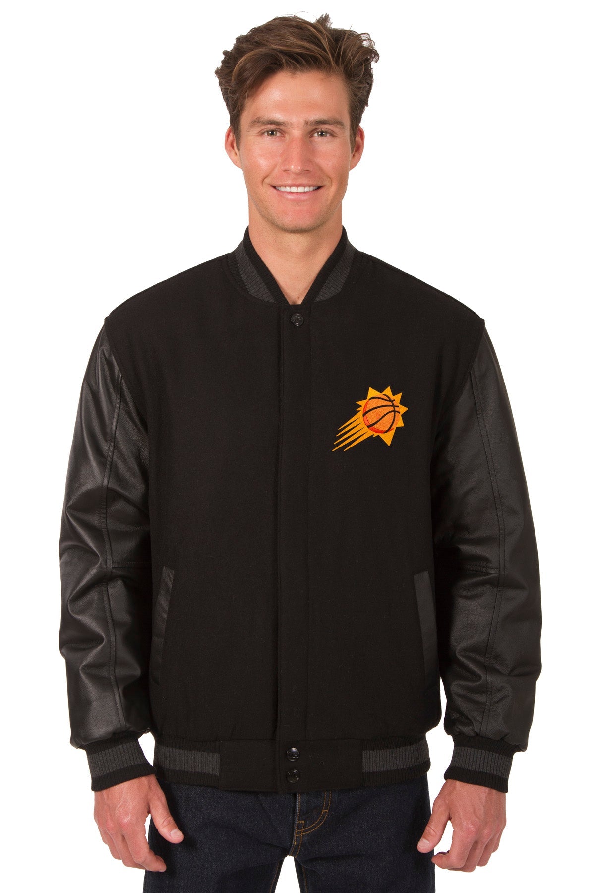 Phoenix Suns Reversible Wool and Leather Jacket