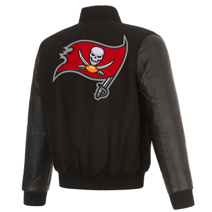 Tampa Bay Buccaneers Reversible Wool and Leather Jacket