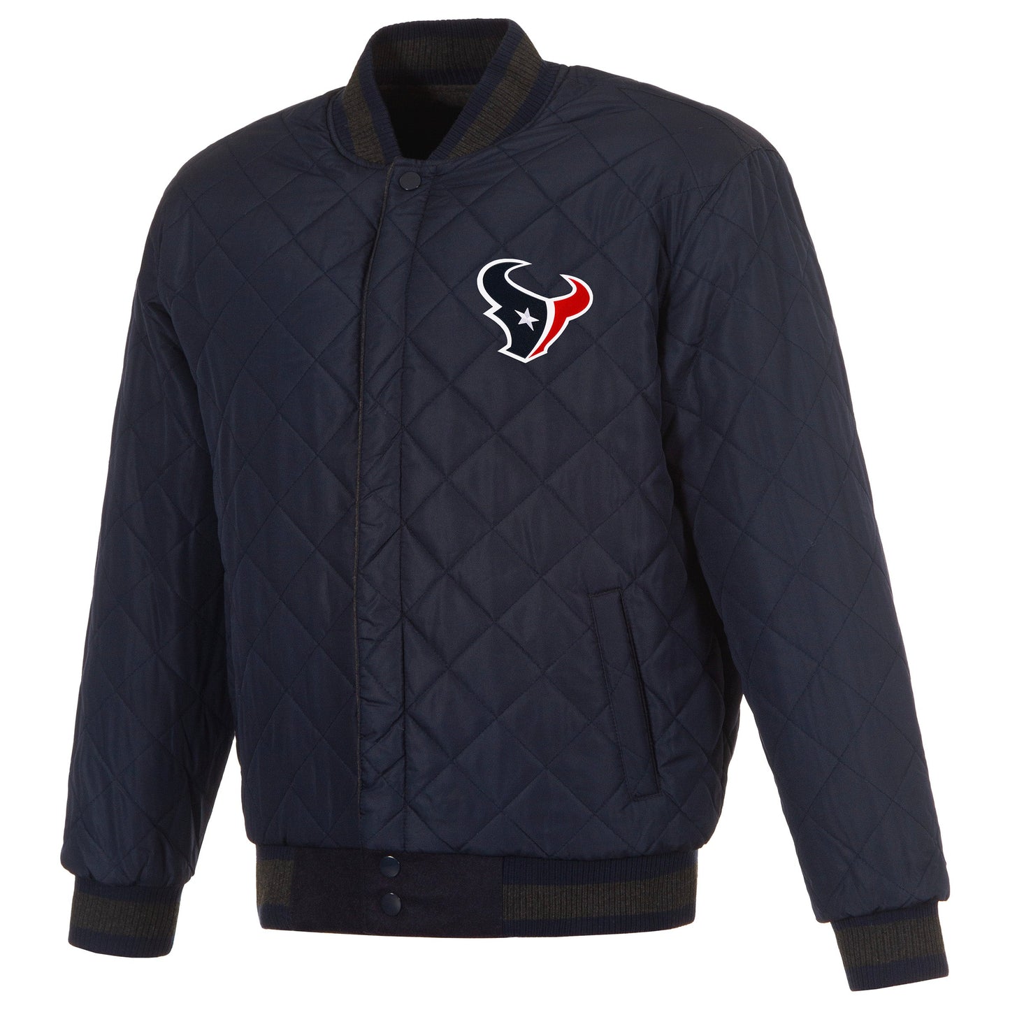 Houston Texans Reversible Wool and Leather Jacket
